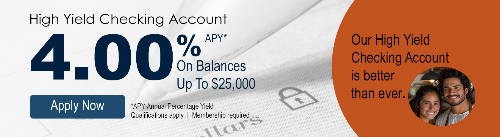 Hight Yield Checking account today.